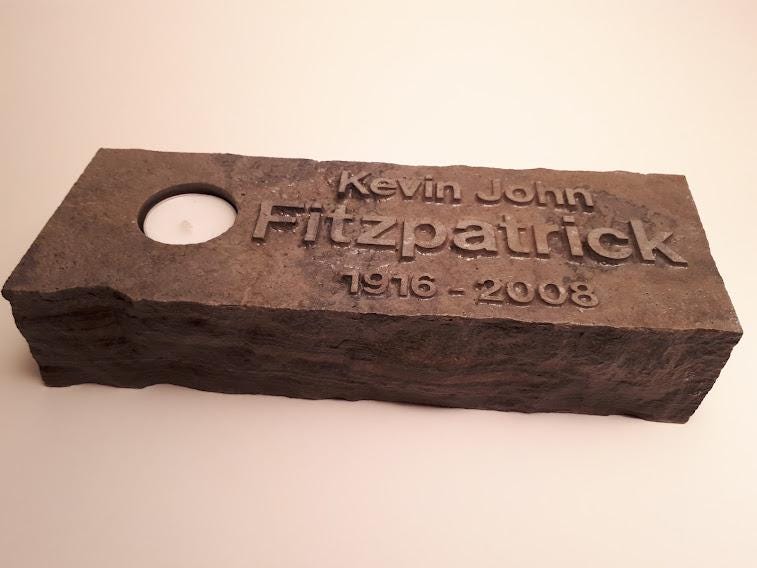 Formal Stone Memorial Candle