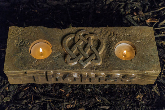 Custom Stone Family Candle Holder