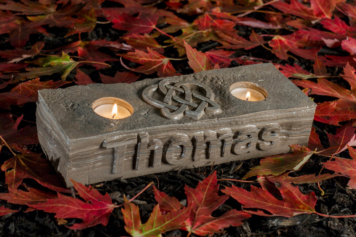 Custom Stone Family Candle Holder