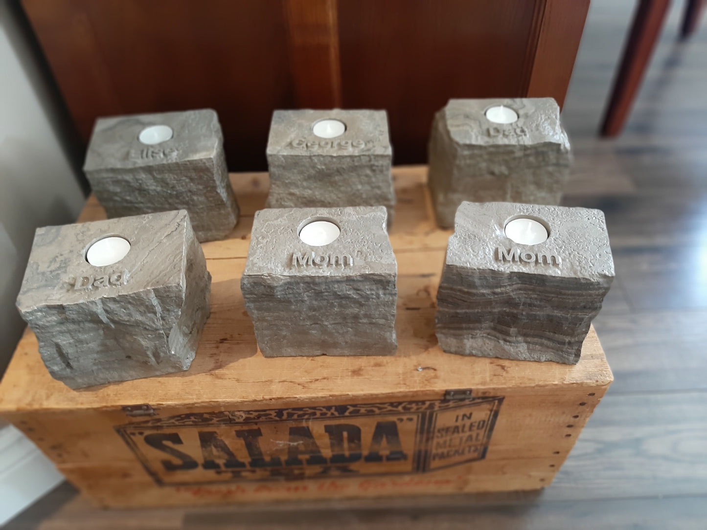 Traditional Stone Memorial Candle Holder