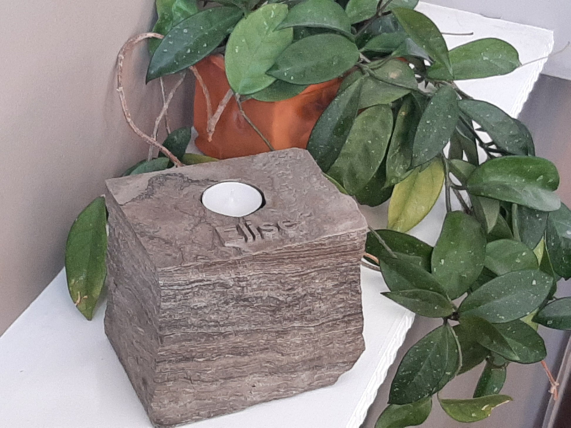Traditional Stone Memorial Candle Holder