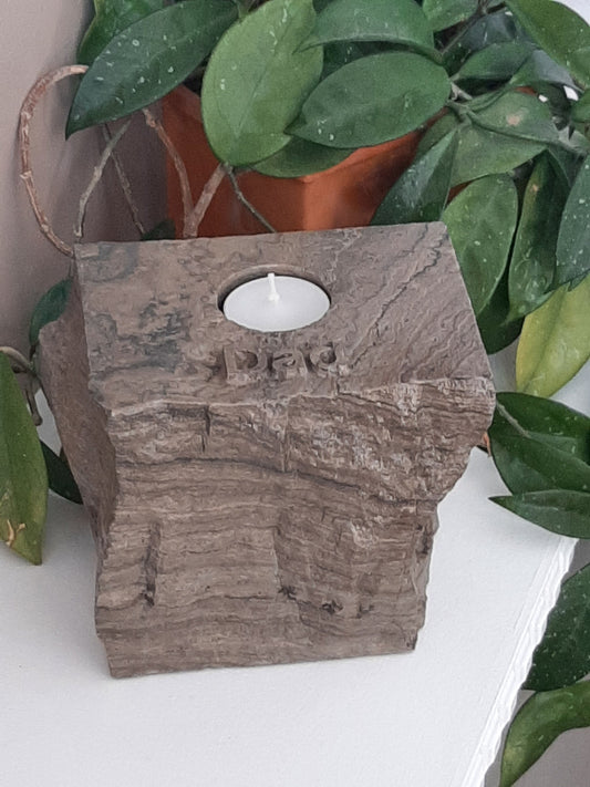 Traditional Stone Memorial Candle Holder