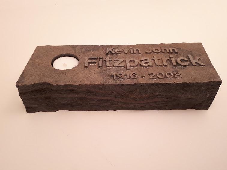 Formal Stone Memorial Candle