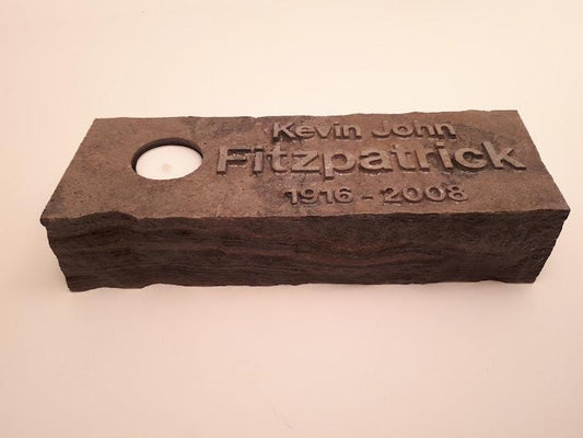 Formal Stone Memorial Candle